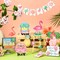 15 Pcs Summer Tiered Tray Decor Flamingo Decorations for Kitchen Pink Flamingo Wooden Sign Rustic Farmhouse Decor for Summer Beach Home Kitchen Table Party